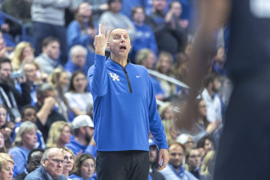 Mark Pope earned his first NCAA Tournament victory as a head coach last season. He’s hoping to guide Kentucky to a national championship in 2026.