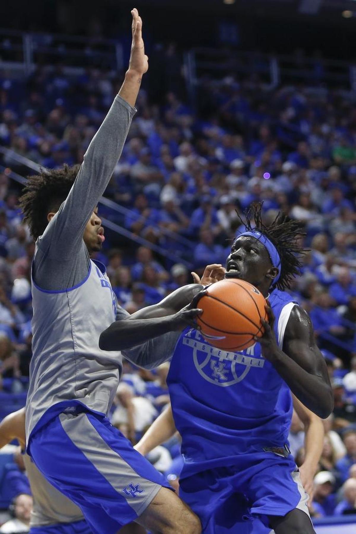 Sophomore Wenyen Gabriel, with ball, is Kentucky’s most experienced returning scholarship player.