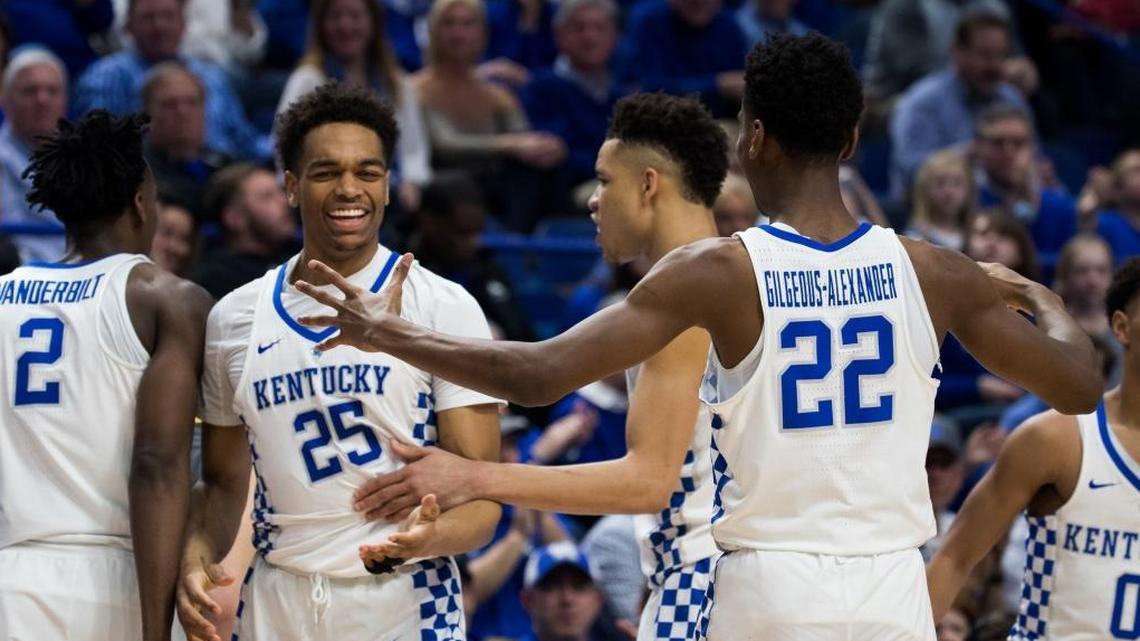 UK’s freshmen have turned it up a notch in recent games. The lineup of Jarred Vanderbilt, PJ Washington, Kevin Knox, Shai Gilgeous-Alexander and Quade Green has been especially strong.