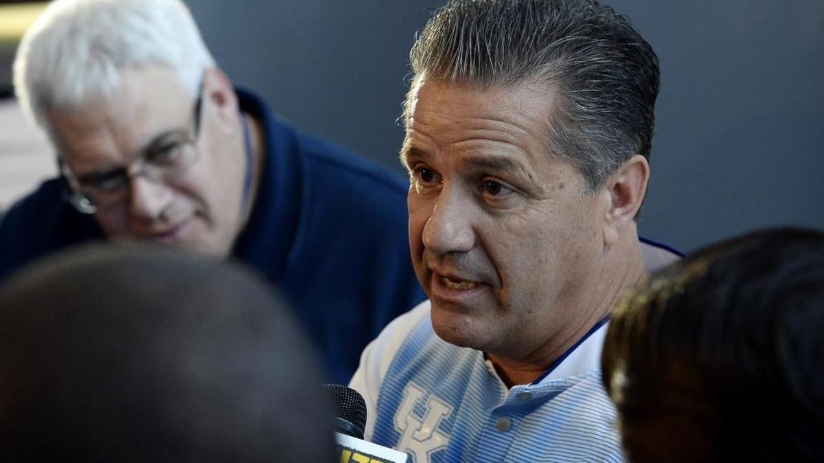 Kentucky Coach John Calipari answered questions during SEC Media Day in Nashville on Thursday.