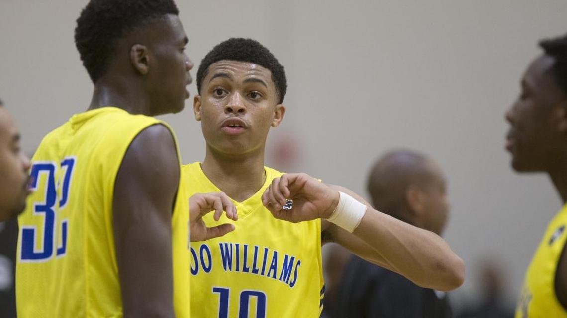 Keldon Johnson (10) was one of the top scorers on the Nike circuit this summer.