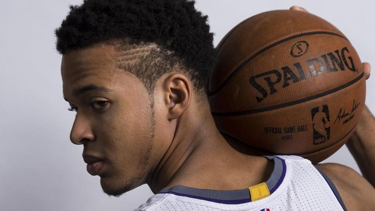 Skal Labissiere at the 2016 Sacramento Kings media day.