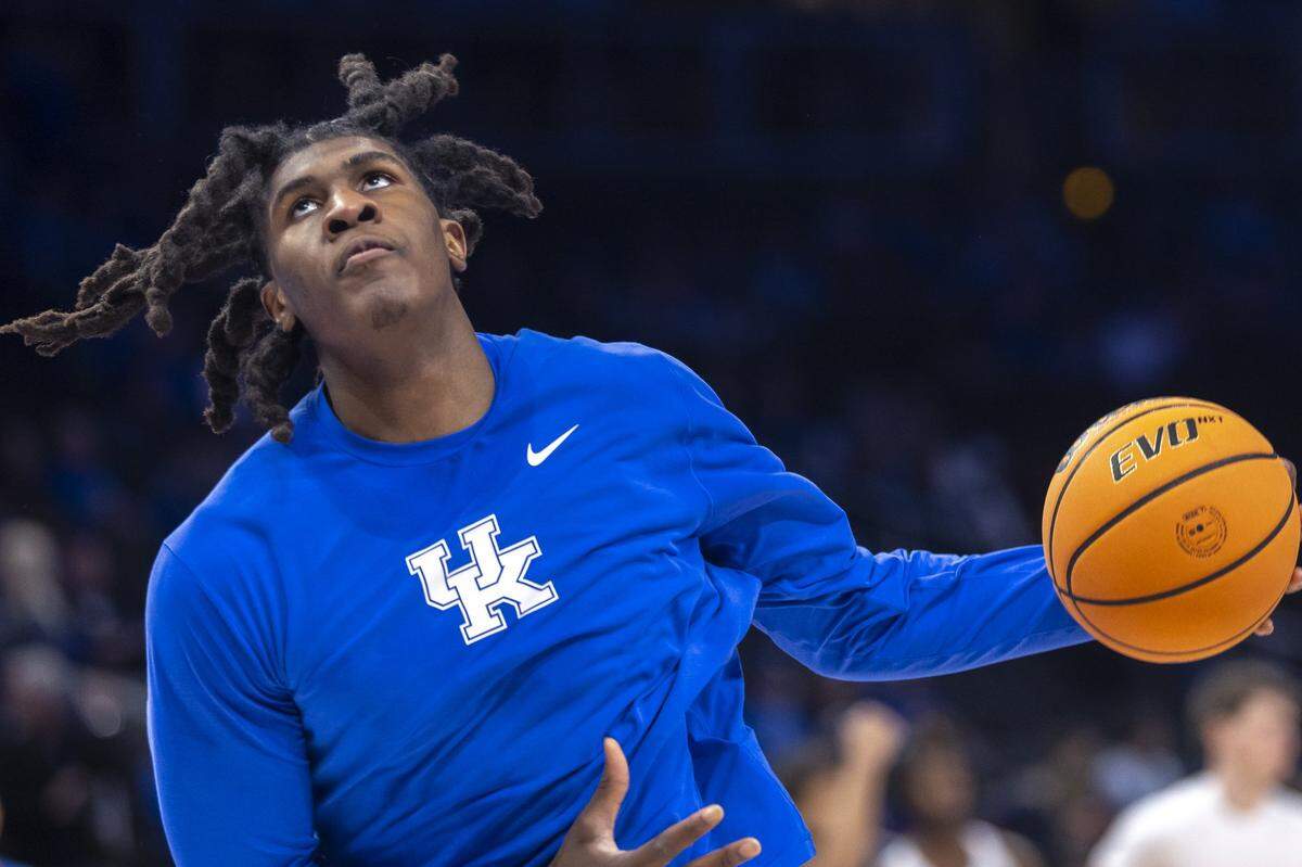 Kentucky forward Jayden Quaintance has missed the Wildcats’ last two games with knee issues.