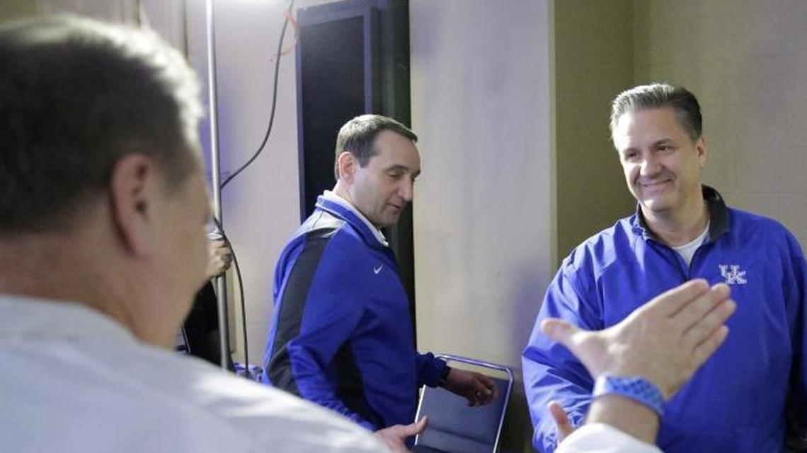 Kentucky Coach John Calipari and Duke Coach Mike Krzyzewski were both in the Final Four in 2015.