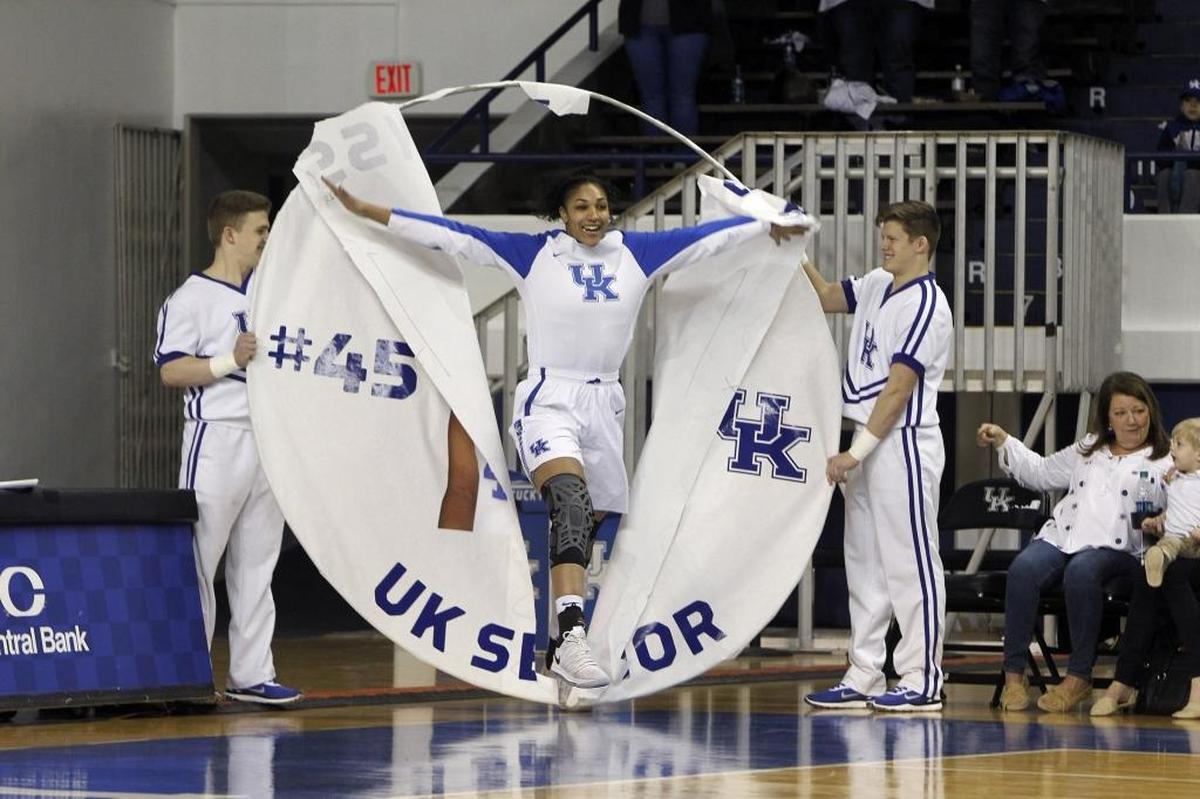 Alyssa Rice was recognized during Kentucky’s Senior Day ceremony in Memorial Coliseum before Sunday’s game.