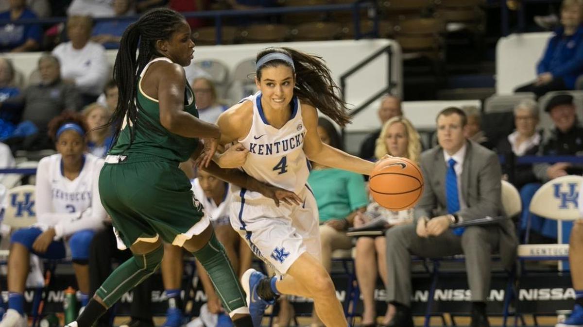 Maci Morris drove around Sacramento State’s Kyhonta Doughty in last Friday’s season opener in Memorial Coliseum. Through two games, Morris is averaging 11 points and seven rebounds per game.