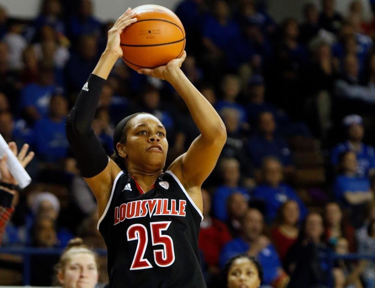 Louisville’s Asia Durr (25) scored 32 points in the Cardinals’ win against Kentucky in December.