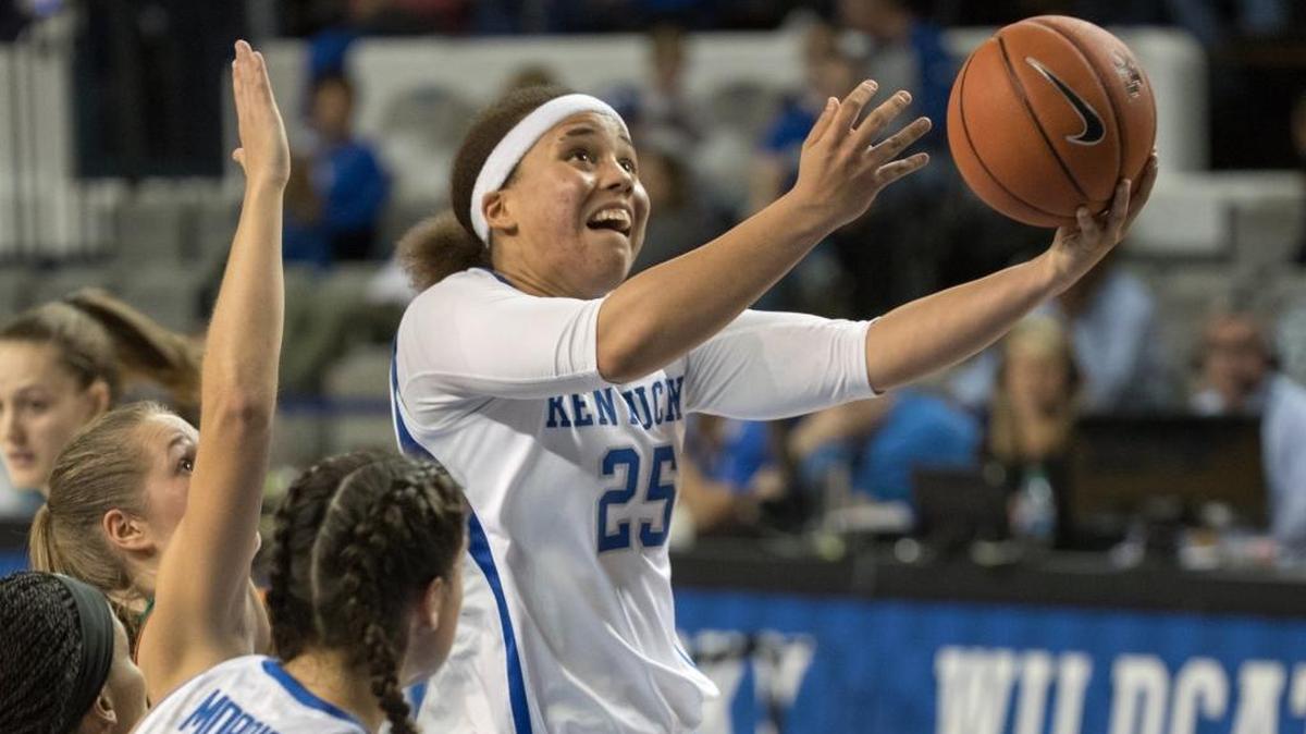 Kentucky guard Makayla Epps (25) made a layup against Miami (Fla.) on Friday, Nov. 11.