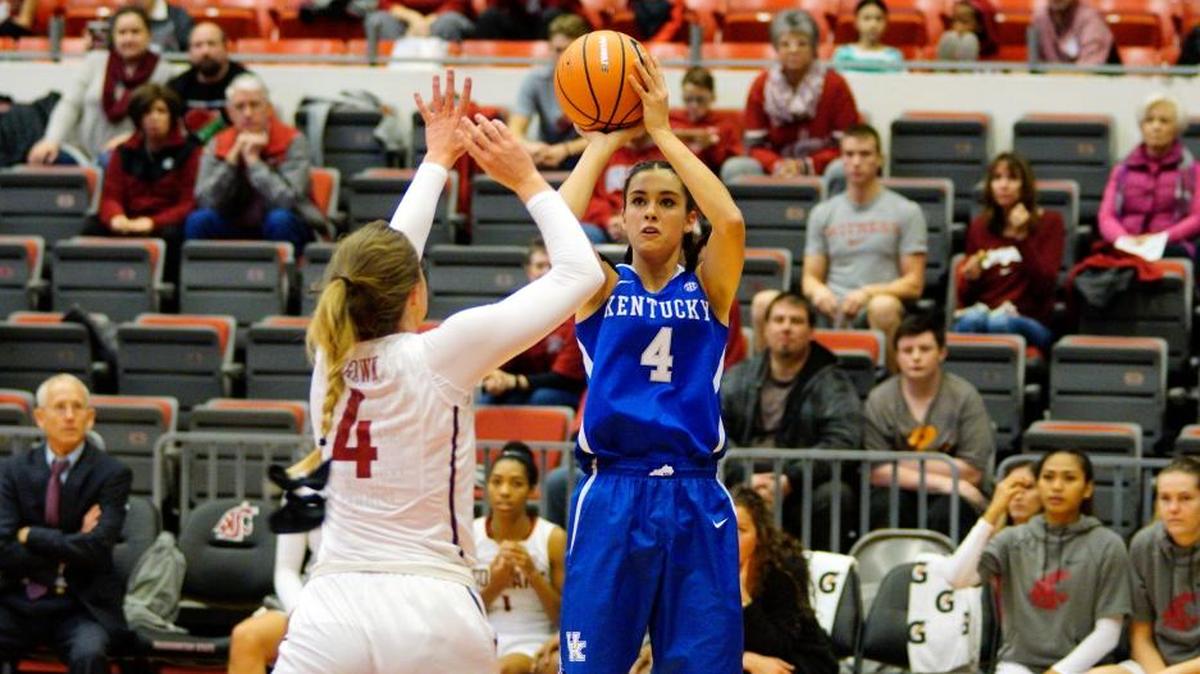 Maci Morris (4) scored a season-high 20 points to lead Kentucky in its win over Washington State on Sunday.