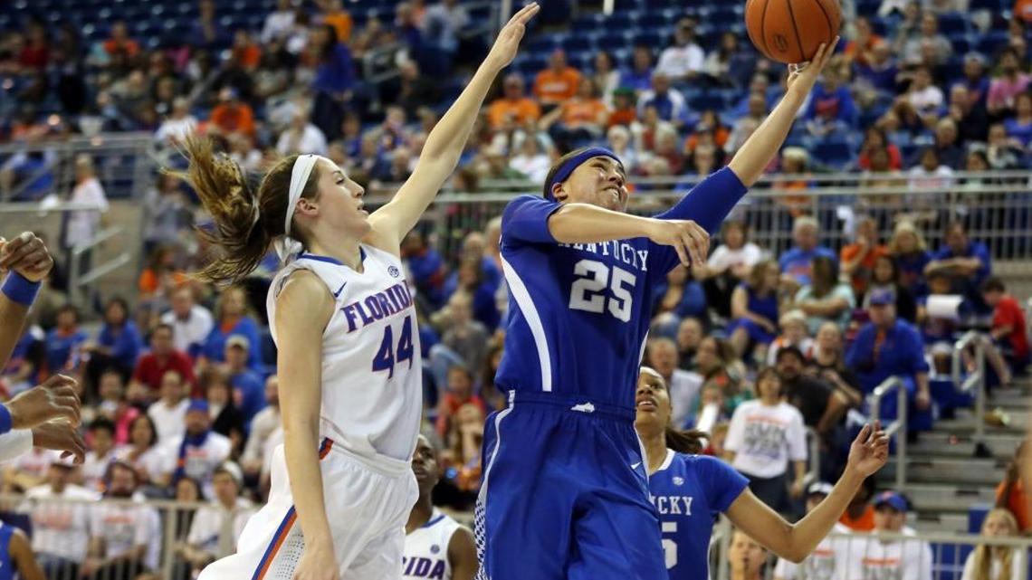 Makayla Epps drove to the basket during Kentucky’s loss to Florida in Gainesville on Sunday