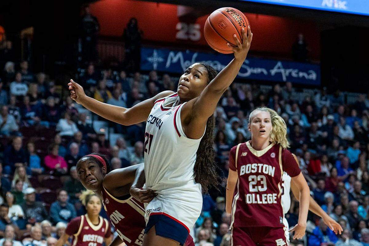 Connecticut’s Sarah Strong appeared on 28 of 31 ballots in being voted a first team preseason All-American in an Associated Press poll of voters.