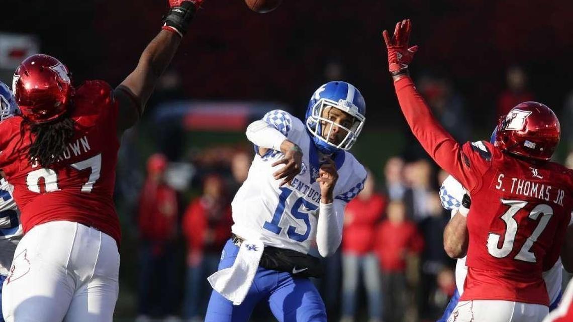 Kentucky quarterback Stephen Johnson led the Wildcats to wins three times in 2016 in games in which the Cats were tied or behind in the fourth quarter.