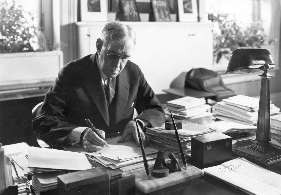 University of Kentucky president Frank McVey was named the first president of the SEC when 13 schools split from the Southern Conference in 1932.