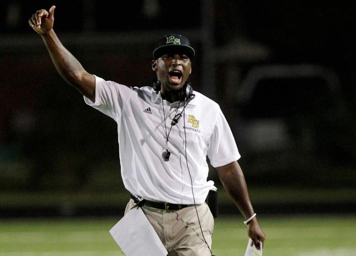 Former Kentucky Wildcats wide receiver star Craig Yeast from his days as the head football coach at Bryan Station High School in Lexington.