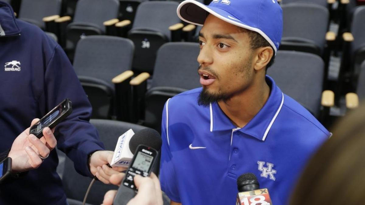 Mid-year enrollee and quarterback contender Stephen Johnson II was interviewed at Nutter Training Facility at the University of Kentucky in Lexington, Ky, on Jan. 28, 2016.
