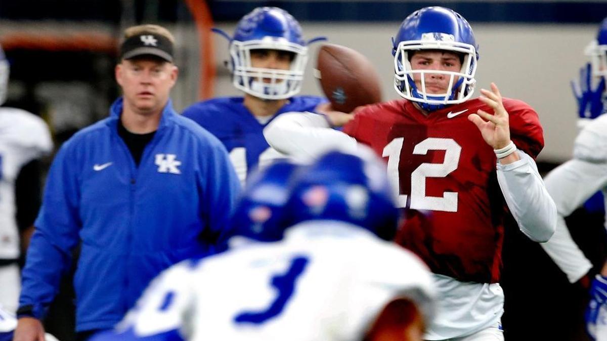 Quarterback Gunnar Hoak (12) is one of many UK players who could have benefited from the new NCAA rule adopted Wednesday had it been in place in recent years.