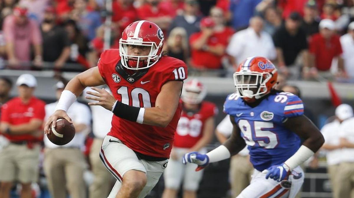 Georgia freshman quarterback Jacob Eason has passed for 1,509 yards, 10 touchdowns and five interceptions in seven starts for the Bulldogs so far this season.