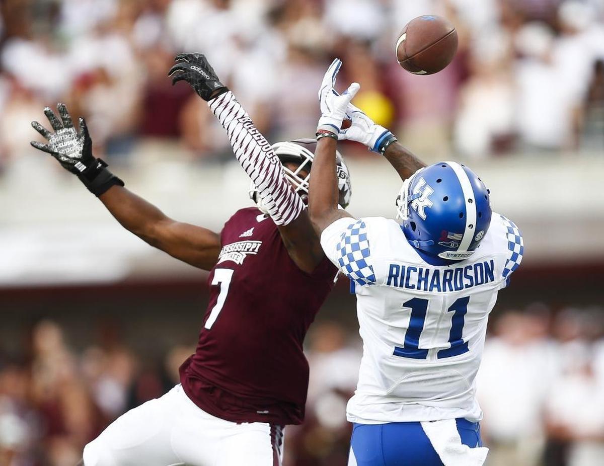 The news that Kentucky wide receiver Tavin Richardson (11) is transferring means the Wildcats are losing a starting wideout to transfer for the second time in three seasons.
