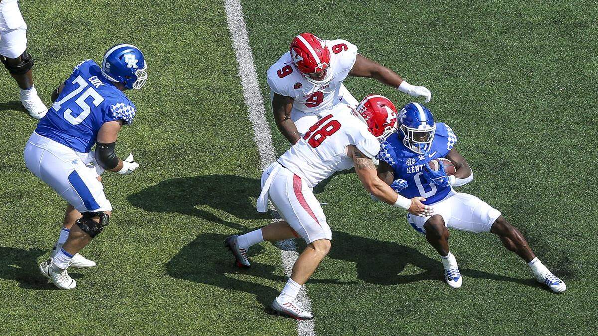 Kentucky football ranks 122nd of 131 teams nationally in rushing yards per game (74.3) through three games.