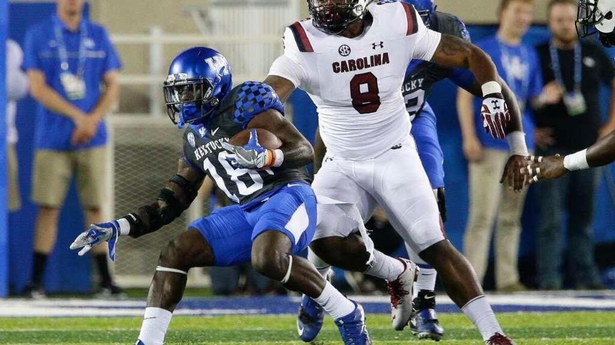 With 464 yards, Kentucky’s Boom Williams is third in the SEC in rushing (116 yards a game).