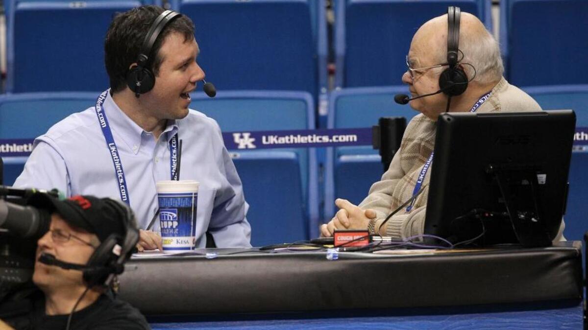 Matt Jones interviewed Oscar Combs during the UK basketball pregame show before a Wildcats game in 2013.