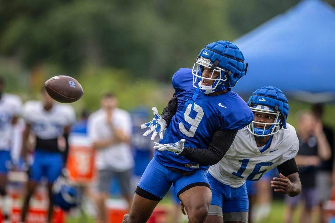 Freshman safety Kobi Albert (16) played in just four of the first six games but is set for a larger role for Kentucky’s defense in the second half.