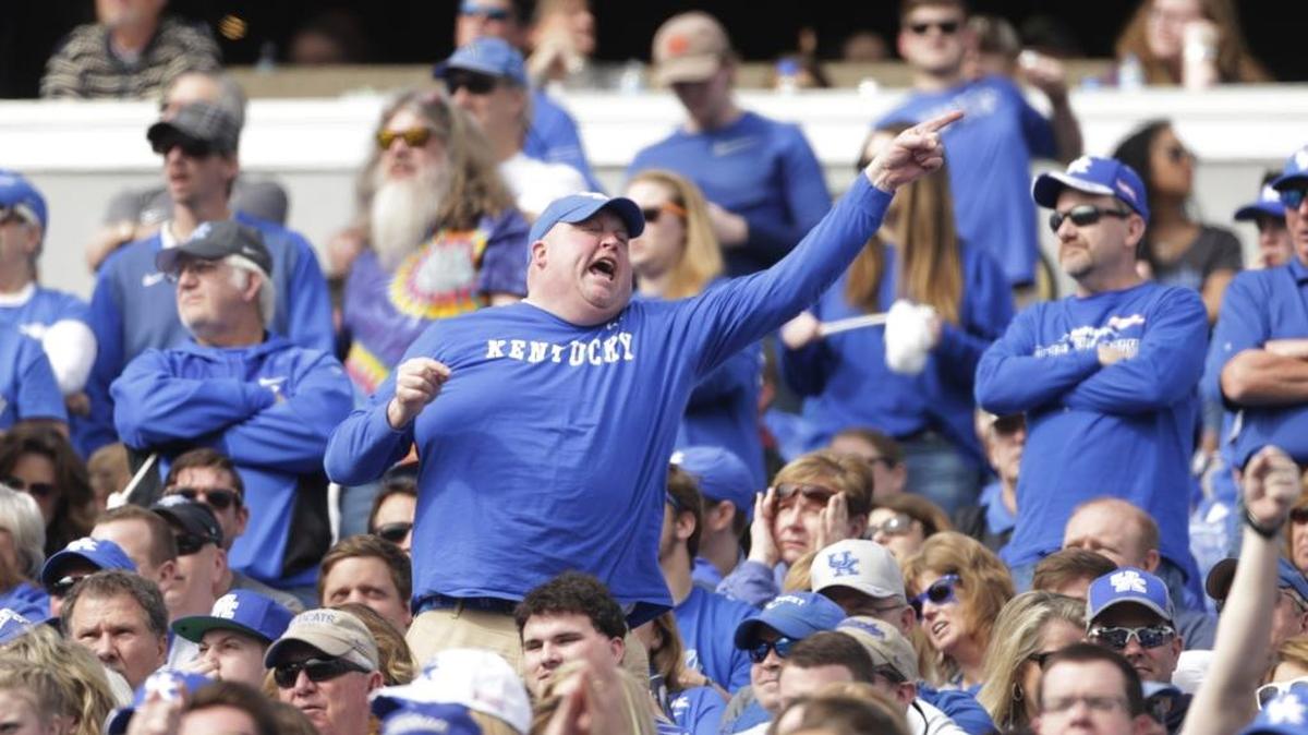 Kentucky fans tried to influence a measurement durig the second half of the TaxSlayer Bowl on Saturday.