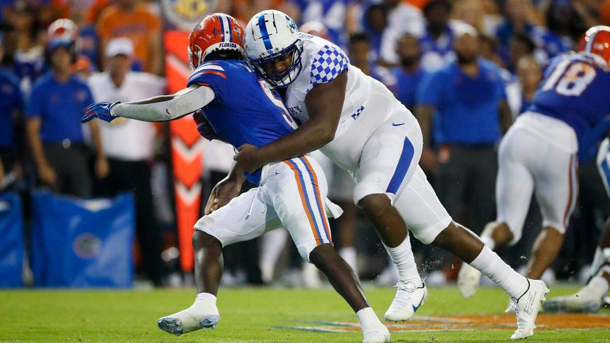 ‘That’s a different cat right there.’ Meet the UK freshman lineman already turning heads.