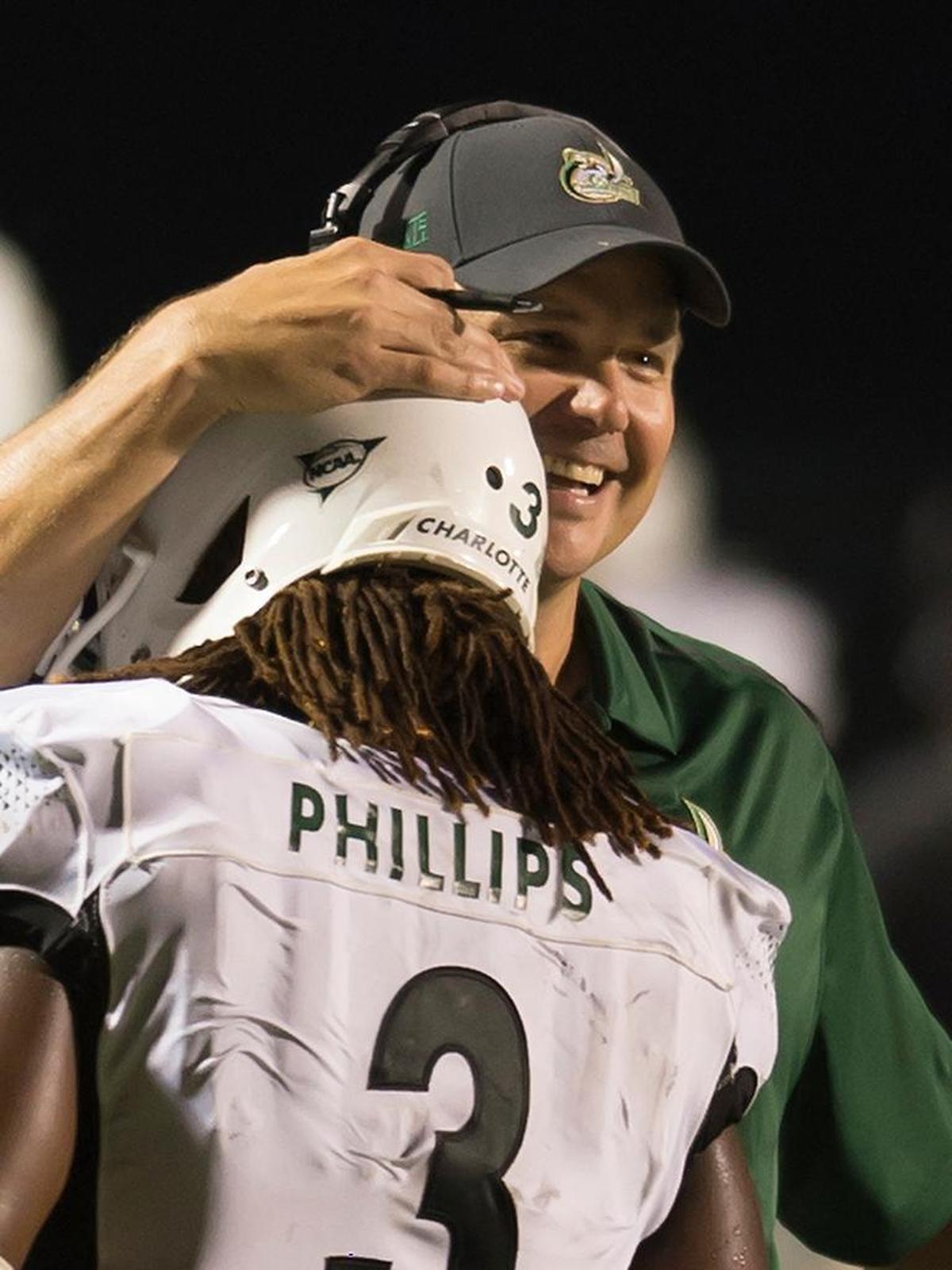 Former Charlotte 49ers offensive line coach Phillip Ratliff, a Lawrence County product, was team captain of Marshall’s 1992 NCAA Division I-AA (now FCS) national championship team.