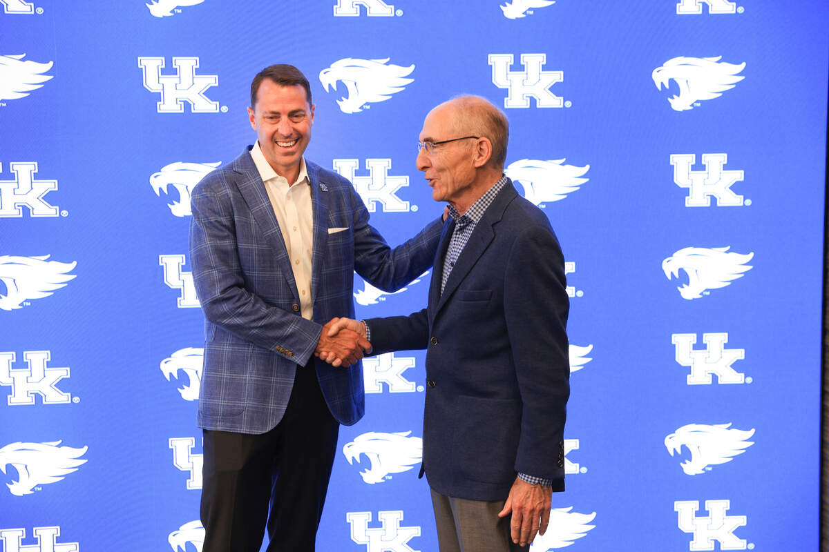 J Batt (left) who has been announced as CEO of Champions Blue LLC and UK athletics director, according to a statement from UK president Eli Capilouto (right) released Monday to the Herald-Leader.