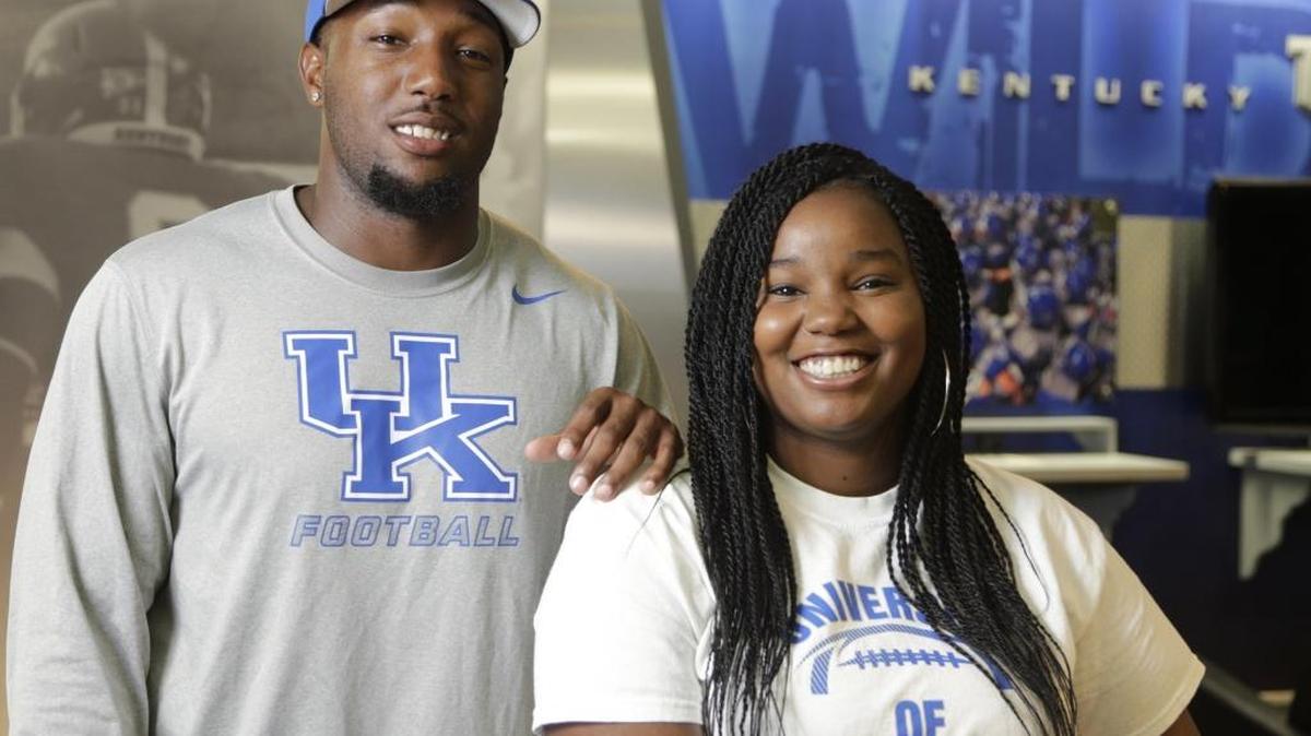 Ryan Timmons is a senior wide receiver and his twin sister Raven, an education major, works in the football recruiting office.