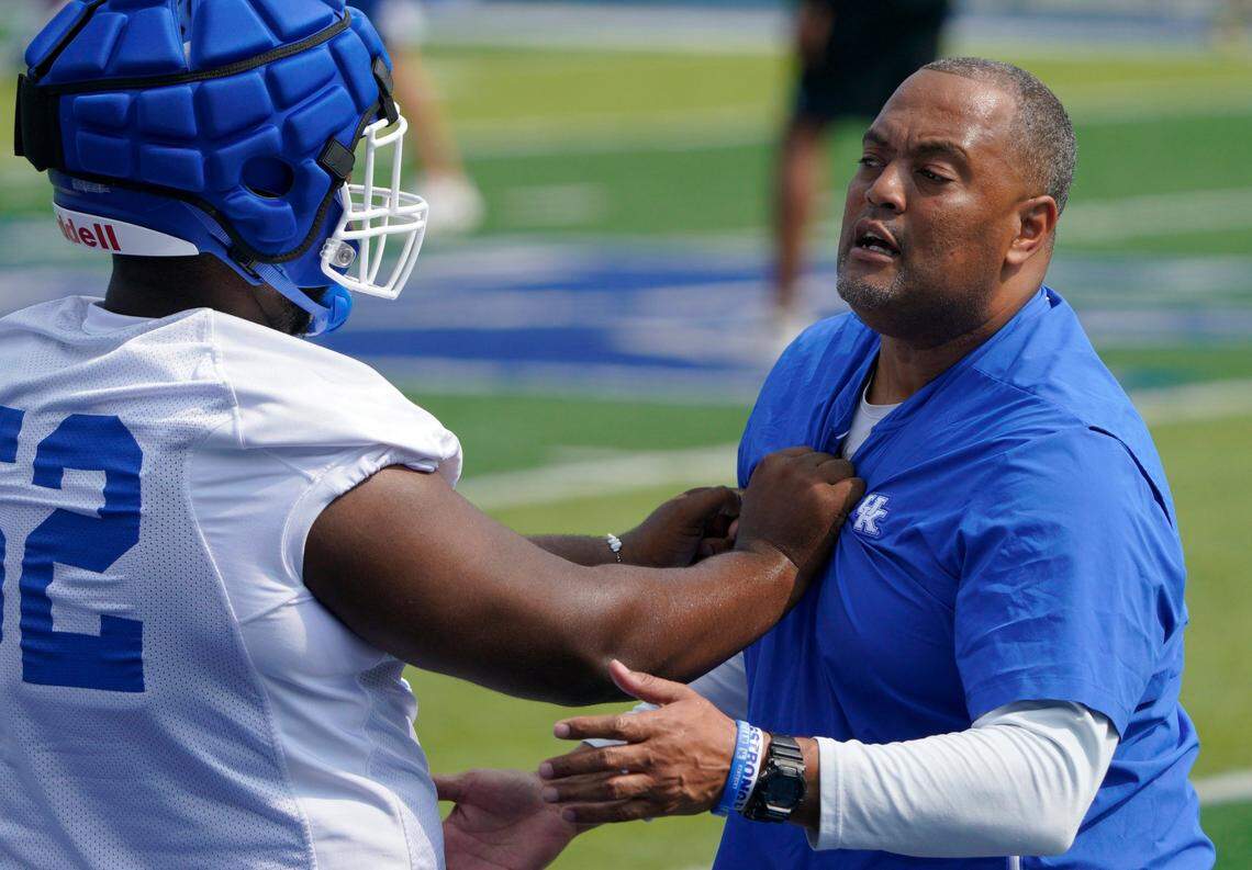 Defensive line coach Anwar Stewart, who has worked at UK since 2020, will be the highest-paid position coach on Will Stein’s first UK staff.