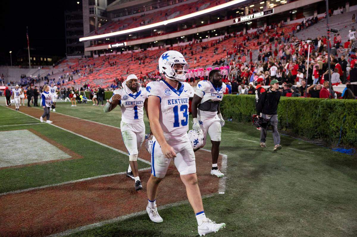 Devin Leary ranks last in the SEC among starting quarterbacks in completion percentage (54.8) after six games.