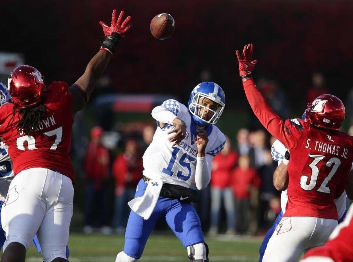 Kentucky quarterback Stephen Johnson was one of the stars of UK’s 41-38 upset of No. 11 Louisville in 2016.