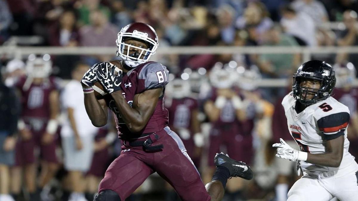 Isaiah Epps had 59 catches for 1,209 yards and 12 touchdowns for Jenks High School in Oklahoma this past season.