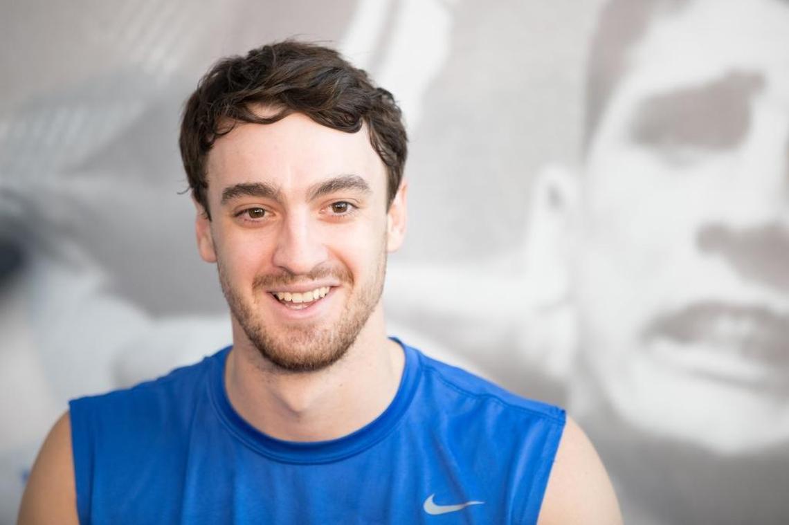 Max Duffy played professionally for Fremantle in the Australian Football League before being cut. Now the psychology major is in school at UK while getting a crash course in American football.