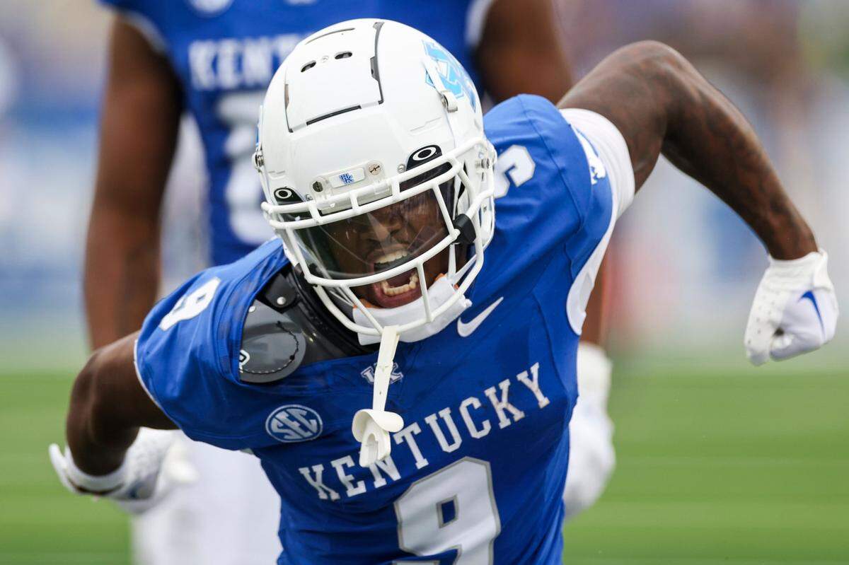 Through two games, wide receiver Tayvion Robinson has recorded nine catches for 174 yards and two touchdowns.