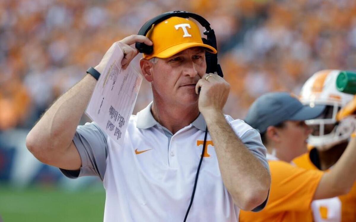 Tennessee defensive coordinator John Jancek watches from the sideline in the first half of an NCAA college football game against Bowling Green Saturday, Sept. 5, 2015, in Nashville.