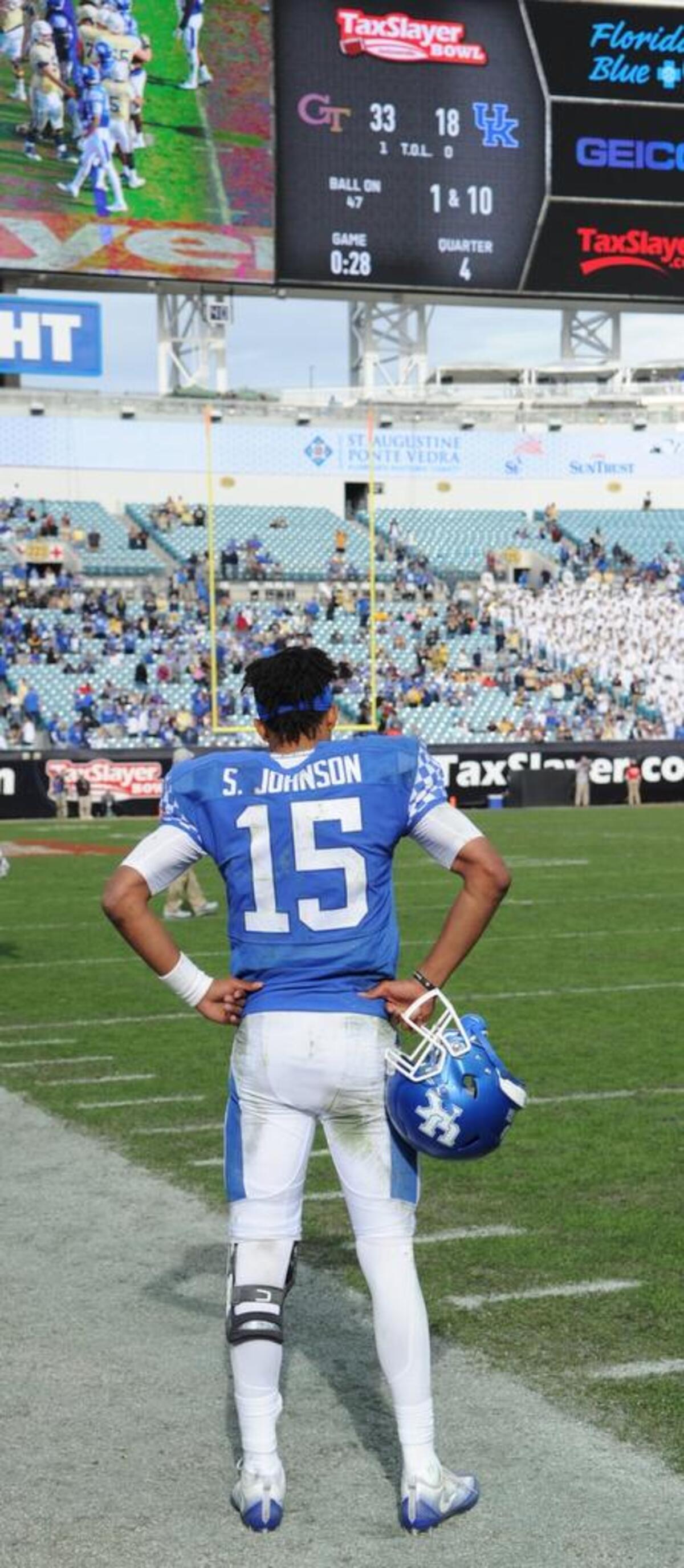 Stephen Johnson and Kentucky played against Georgia Tech in the TaxSlayer Bowl last season.
