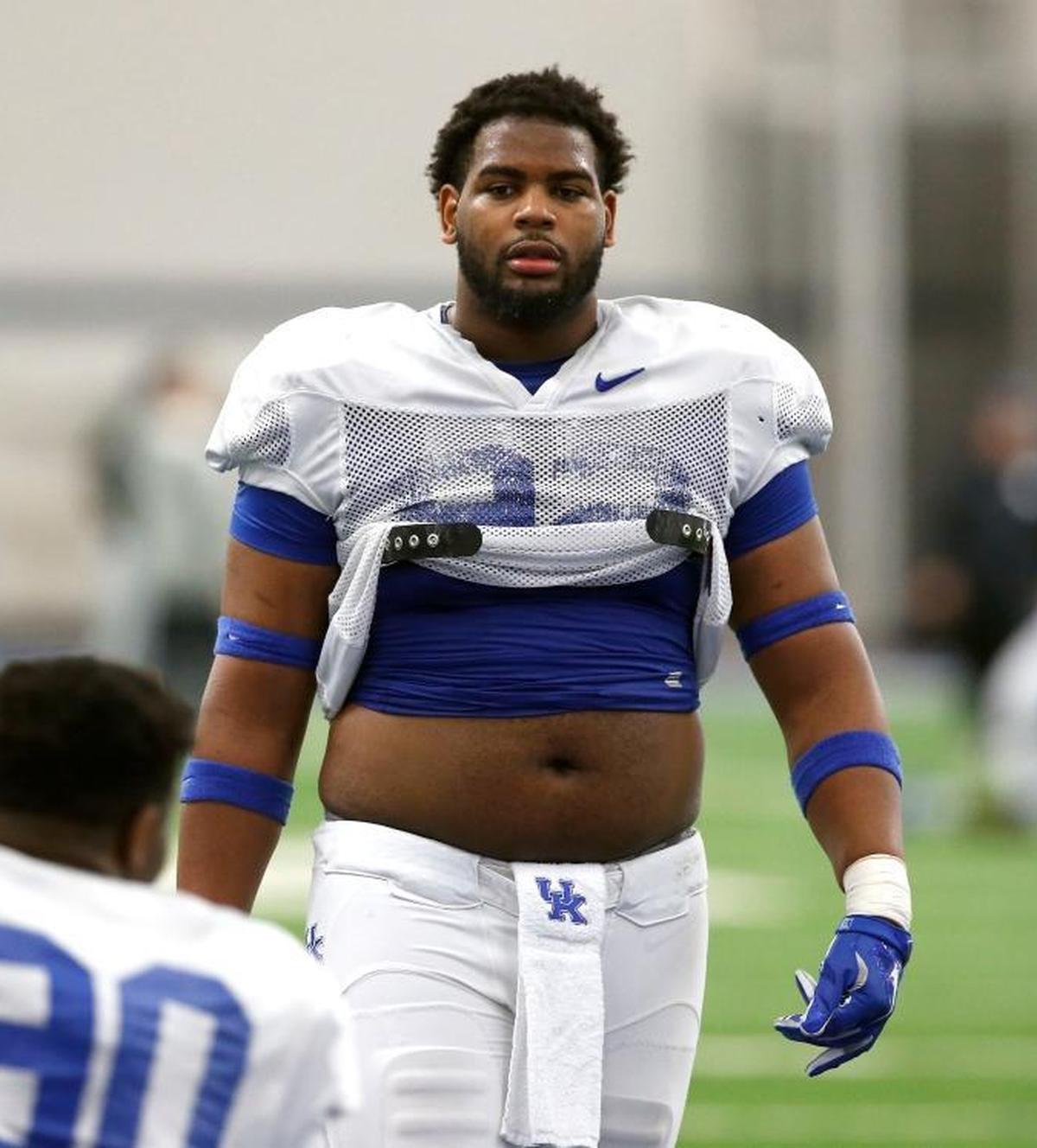 Kentucky senior defensive tackle Phil Hoskins had six tackles in UK’s 38-35 win over Vanderbilt last week.