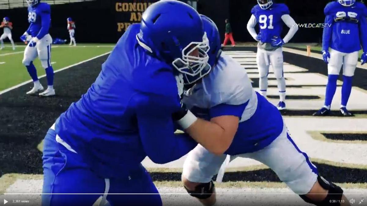 The Kentucky football team held a Christmas Day practice on Monday at Vanderbilt Stadium in Nashville