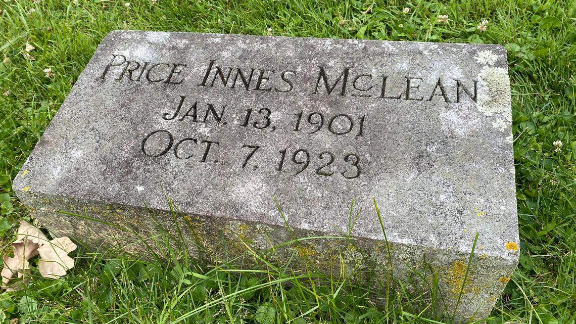 A headstone marking the grave of former Kentucky football player Price McLean, who died as a result of injuries sustained in a 1923 game, still rests at the Lexington Cemetery.