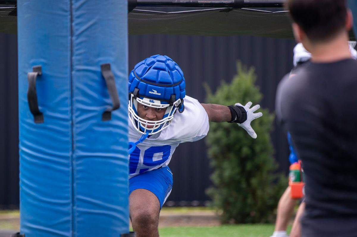 Defensive lineman Kendrick Gilbert dropped close to 20 pounds during a redshirt season in his first year as a Wildcat.