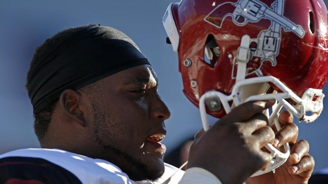 New Mexico State center Anthony McMeans was a two-star recruit coming out of high school. The Alabama native started in all 12 games last season.