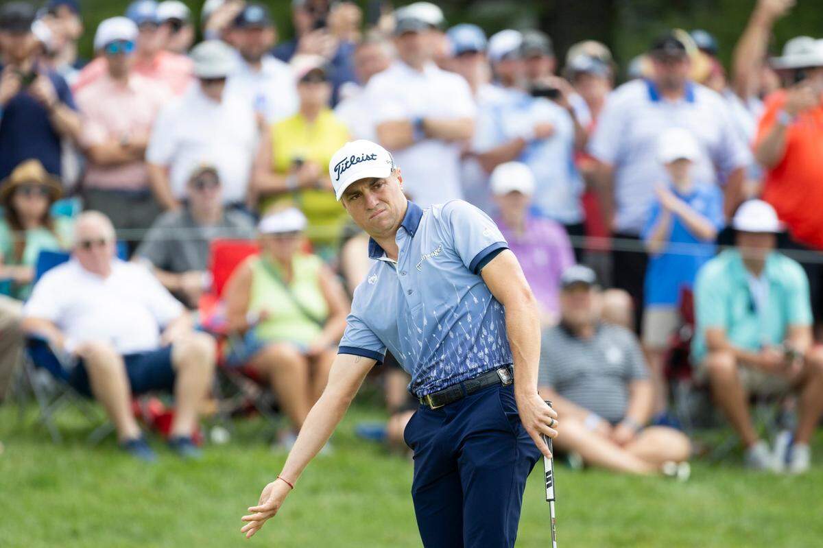 Louisville native Justin Thomas shot a 2-under-par 69 in Thursday’s opening round at Valhalla Golf Club.