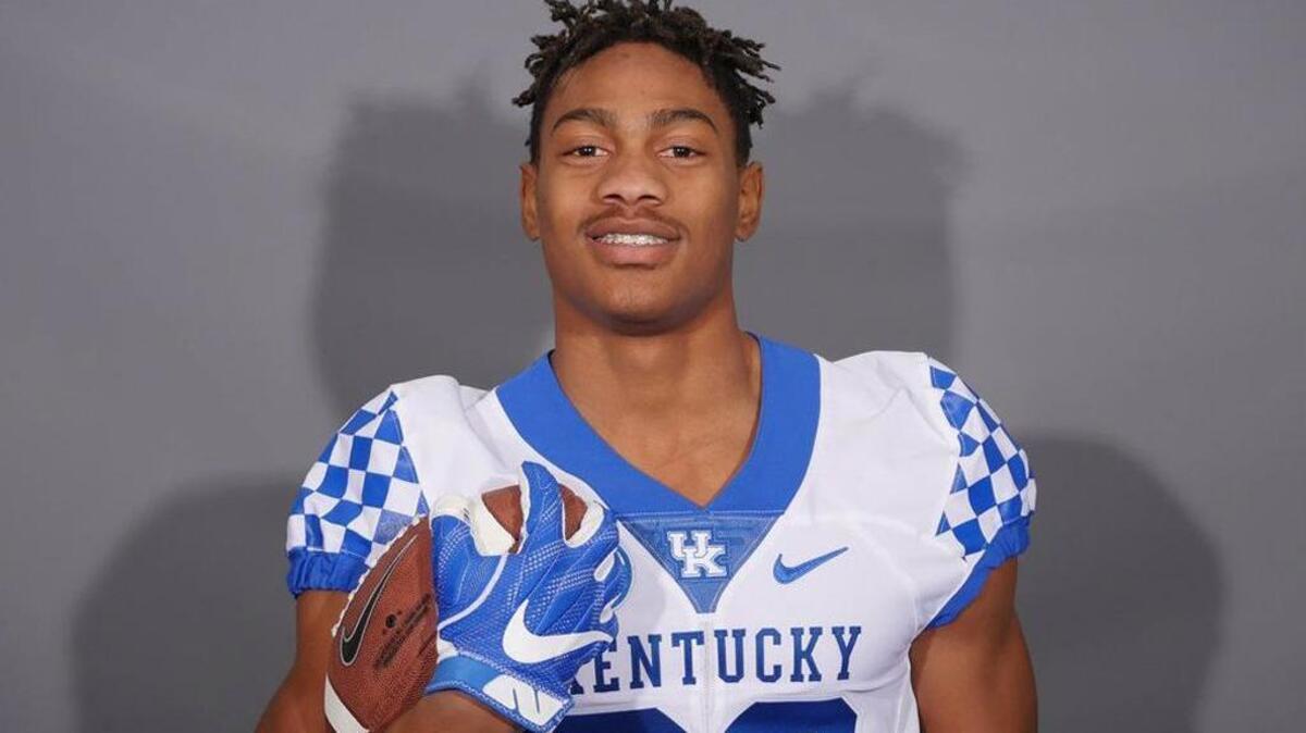 Ayodele Adeoye posted a photo of himself in a UK football uniform during his visit to Lexington last month. He’s also visited Iowa, Illinois, Kansas and Missouri in recent weeks.