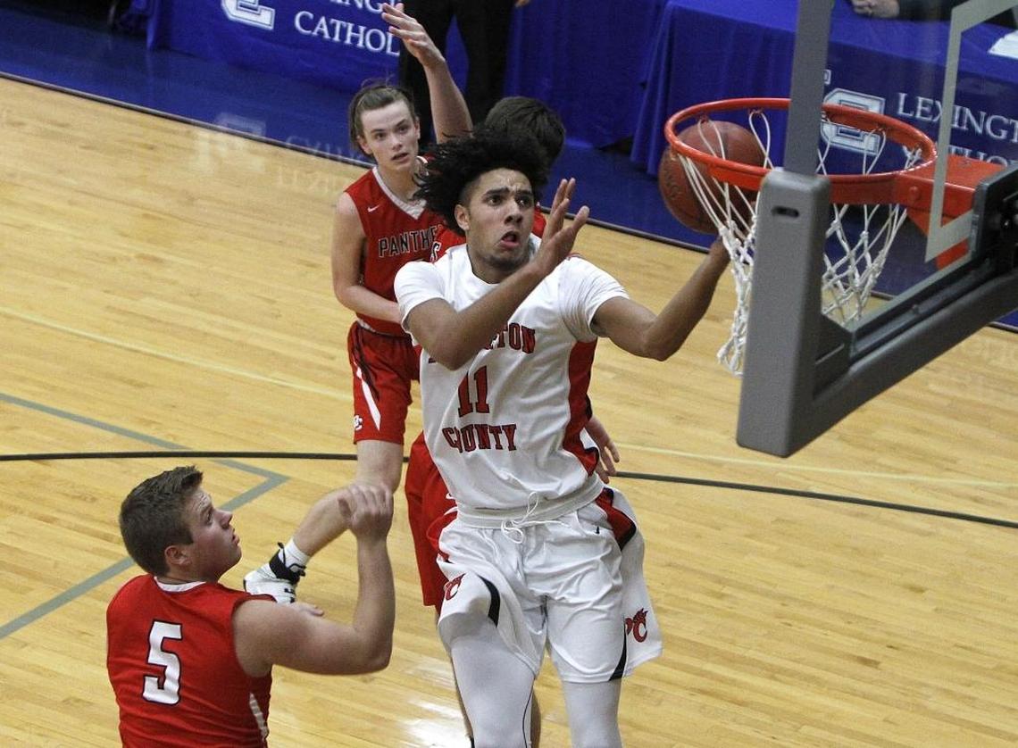 Pendleton County’s Dontaie Allen averaged 31.8 points per game as a high school junior last season.