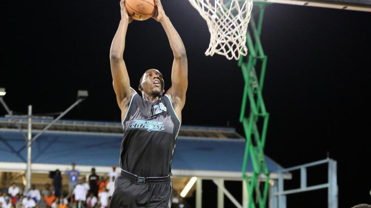 Bam Adebayo goes in for a dunk in the Under Armour Elite 24 game on Aug. 22 in Brooklyn, NY.