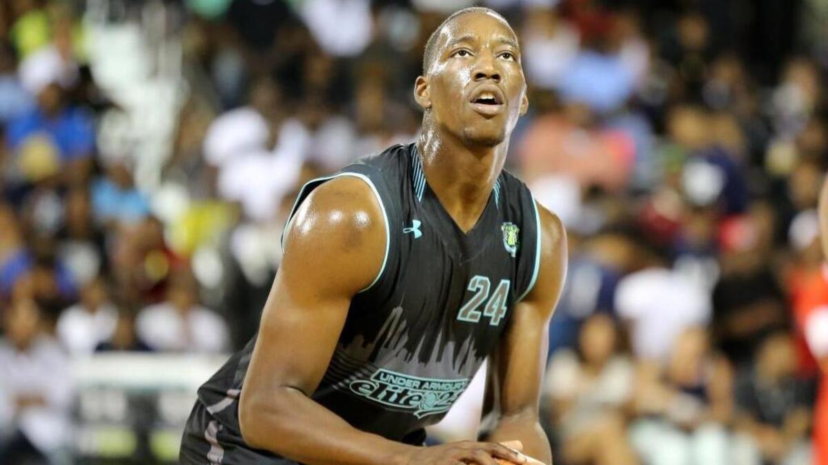 Edrice “Bam” Adebayo shot a free throw against Team EZ Pass in the Under Armour Elite 24 game in August 2015 in Brooklyn, N.Y. Adebayo, went on to play college basketball at Kentucky, has been mentioned in a couple of reports on the FBI investigation into alleged corruption in the game, centering on his alleged interaction with a sports agency. He has denied such contacts.