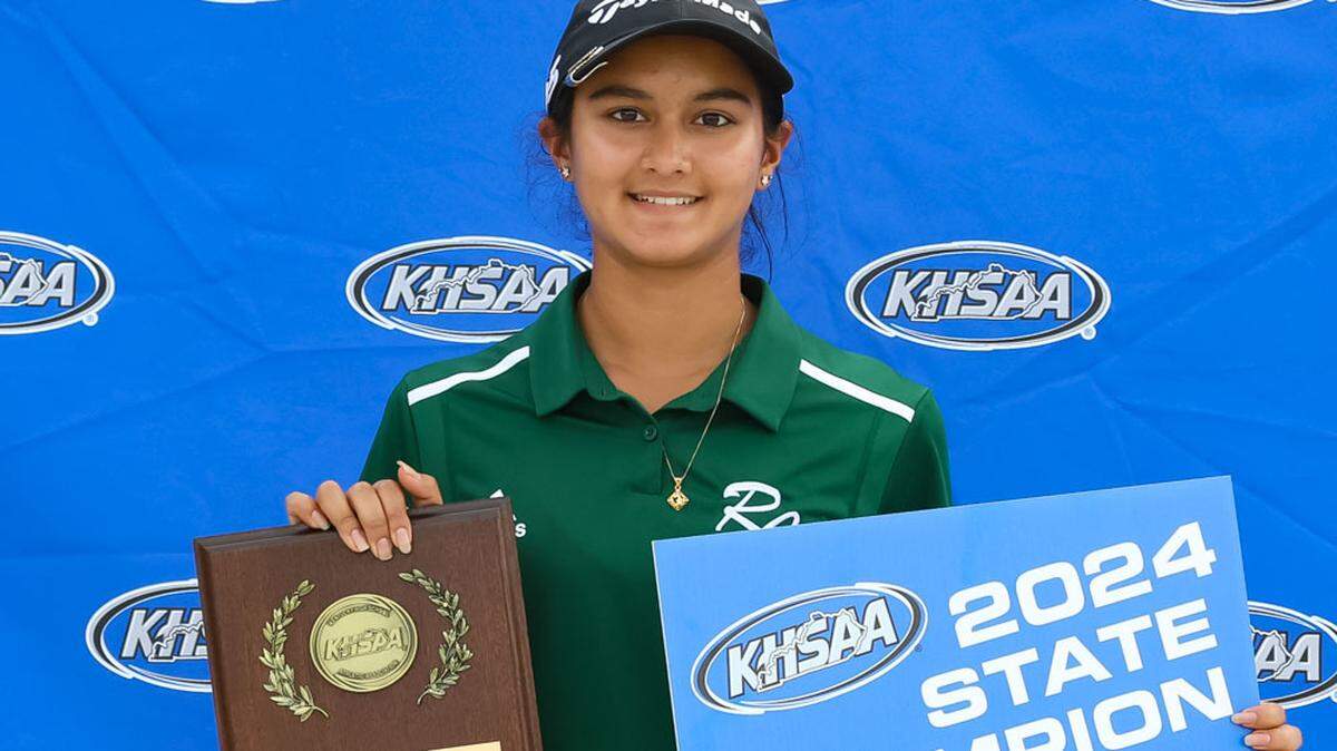 Rowan County junior Athena Singh won the 2024 Leachman Buick-GMC-Cadillac KHSAA Girls’ State Golf Championship with a score of 5-under par over the two-day event last October.